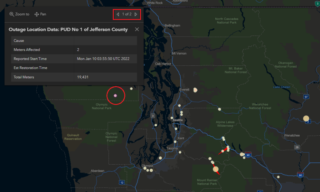State Energy Outage Map Washington State Department of Commerce