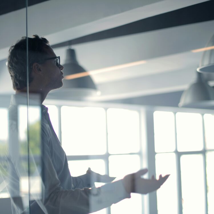 Man giving presentation