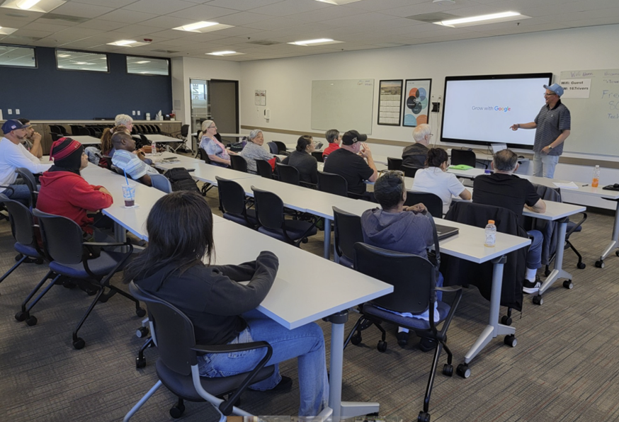 DIGITAL LITERACY: House of Mercy hosted a digital navigation workshop at WorkSource Pierce County. The workshop was funded in part by a grant from the Community Reinvestment Project.